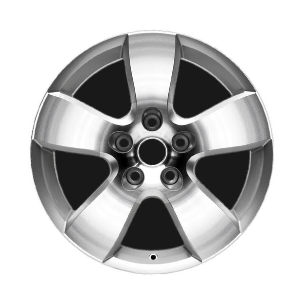 Front view of a Polished 20" Dodge Ram 1500 replica wheel replacement for rim 2363, part 1TQ79GSAAA, UB17GSAAA