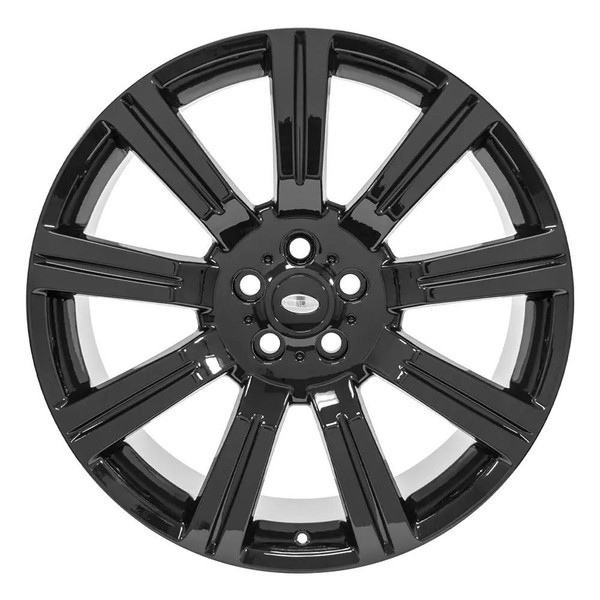 22" Land Range Rover replica wheel front view Black rims 9510958