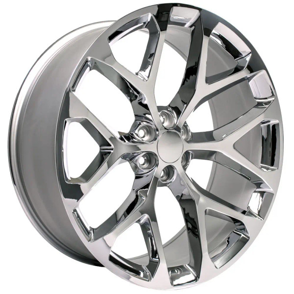 26" GM and Chevy Trucks Silverado replica wheel front view Chrome rims 9511056