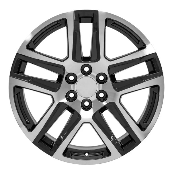 Front view of a 22x9 replica wheel replacement CV63 for GM Truck rims 9511036