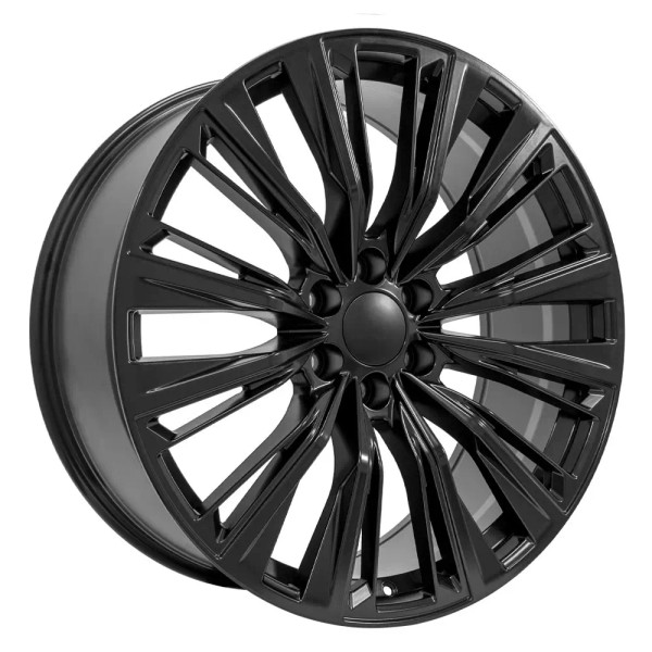 Angle view of a 24x10 replica wheel replacement CA93 for Cadillac Escalade rims 9511022