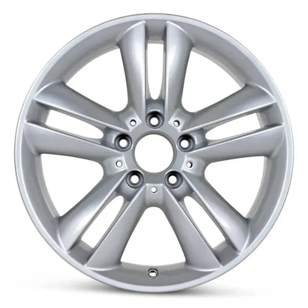 Front view of 17x7.5 Replica rims for sale. Replacement Alloy wheels fit Mercedes CLK350 part 2094014102