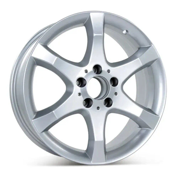 Angle view of 17x7.5 Replica rims for sale. Replacement Alloy wheels fit Mercedes C Class, C230, C350 part 2034013402
