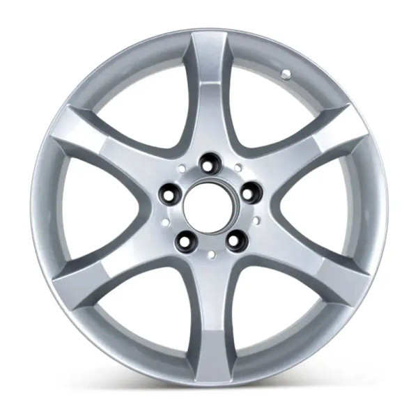 Front view of 17x7.5 Replica rims for sale. Replacement Alloy wheels fit Mercedes C Class, C230, C350 part 2034013402