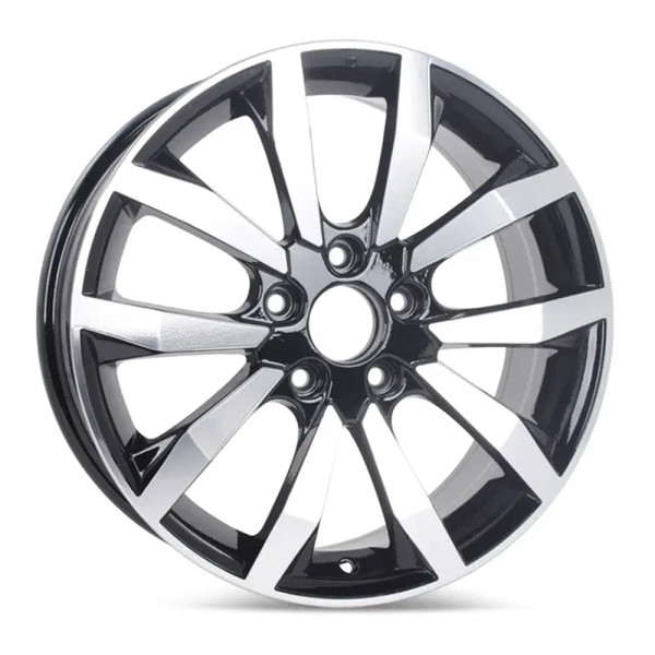 Angle view of a 17x7 replica wheel replacement for 2013-2015 Honda Civic rim 42700TR3C82