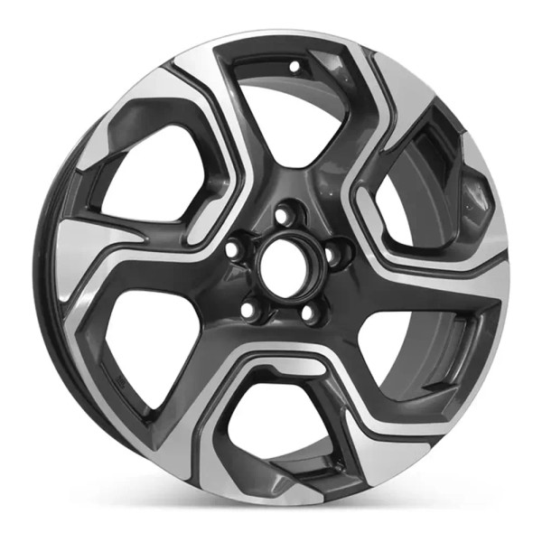 Angle view of a 18x7.5 replica wheel replacement for Grey Honda CRV rim 42700TLAL87