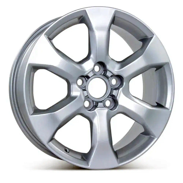 Angle view of a 17x7 replica wheel replacement for Toyota RAV4 rim 426110R030