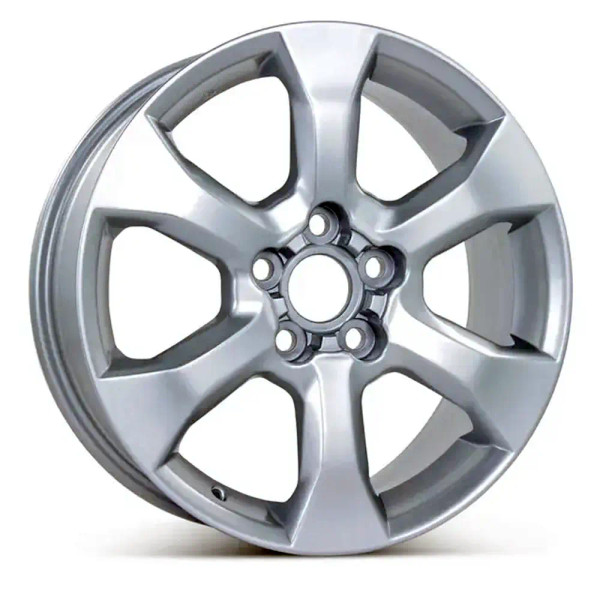 Angle view of a 17x7 replica wheel replacement for Toyota RAV4 rim 426110R030