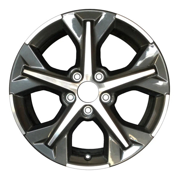 17-inch Machined Charcoal Honda HR-V oem rim 60302 front view on white background.