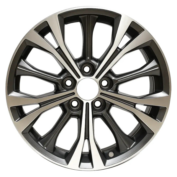 18-inch Charcoal Buick Envision oem rim 4164 front view on white background.