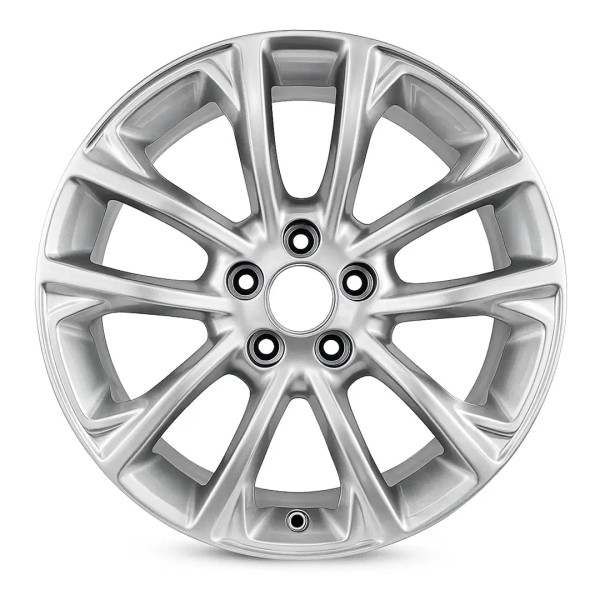 17-inch Sparkle Silver Jeep Cherokee OEM rim 9201 front view