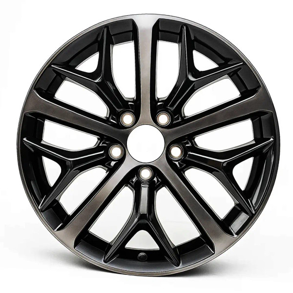 18-inch Tinted Machined Black Honda Civic OEM rim 63163 front view