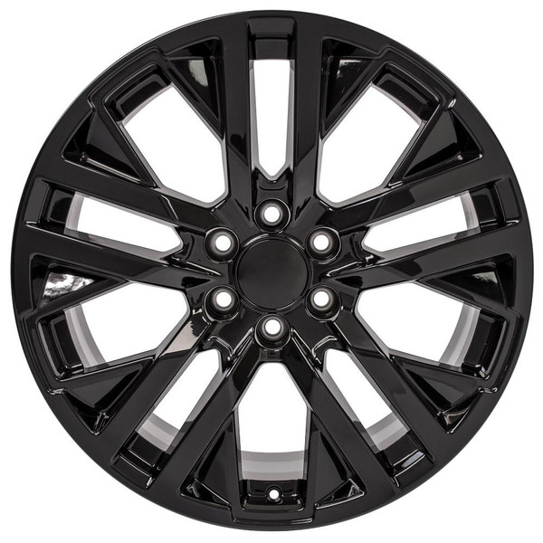 Front view of a 22x9 replica wheel replacement CV38 for GMC Sierra 1500 rims 9508990