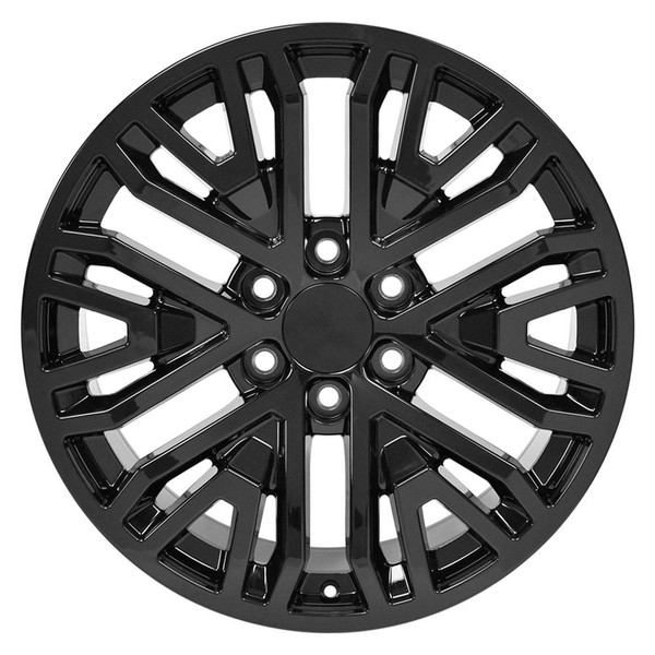 Front view of a 20x9 replica wheel replacement CV37 for GMC Sierra 1500 rims 9509884