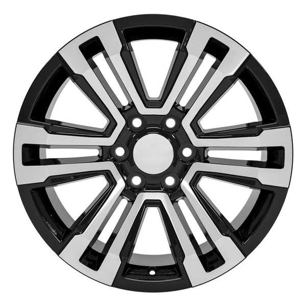 Front view of a 20x9 replica wheel replacement CV44 for Chevy Trucks rims 9509888