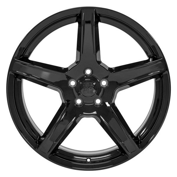 Front view of a 22x9.5 replica wheel replacement DG22 for Jeep Wrangler rims 9511009