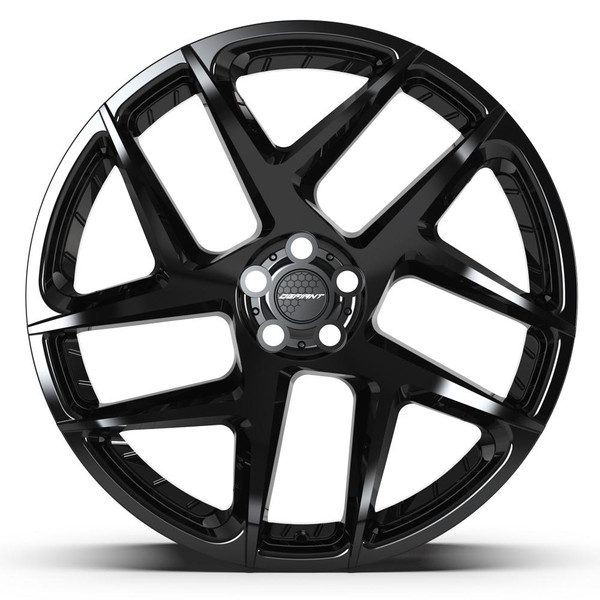 Front view of a 22x10 replica wheel replacement DF05 for Land Rover Range Rover Evoque rims 9511460