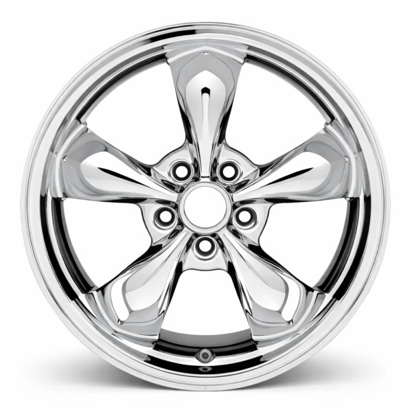 Front view of a 17" Ford Mustang OEM wheel 2005-2009 Chrome alloy stock rim 6R331007CA