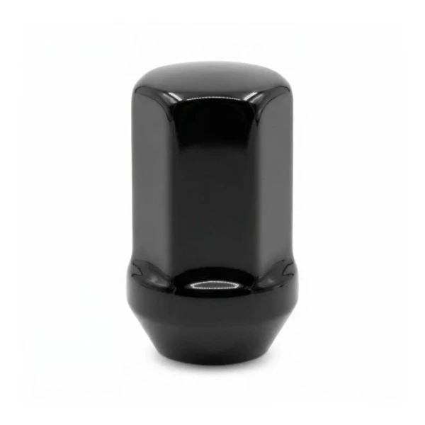 Black 14x1.5 OEM-Style Lug Nuts Lug nut key adptor on white background