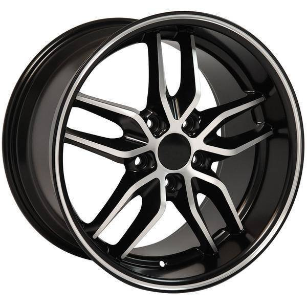 18" Chevy Camaro  replica wheel 1993-2002 Black Machined rims 9506931