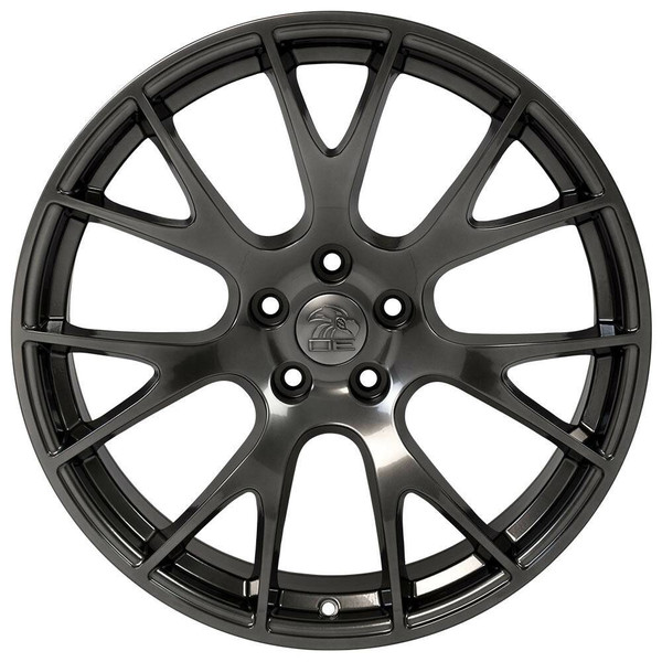 22x10" Dodge Ram Hellcat replica wheel Hyper Black rims 9506588