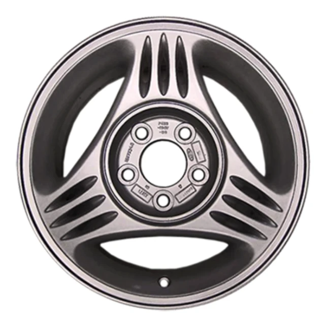 15-in ford mustang factory original wheel 3087 OEM rim part F4ZC1007BA front view on white background