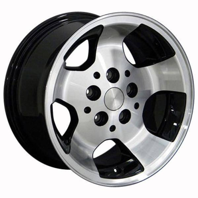 15" Jeep Wrangler replica wheel 1987-2006 Black Machined rims 8537979