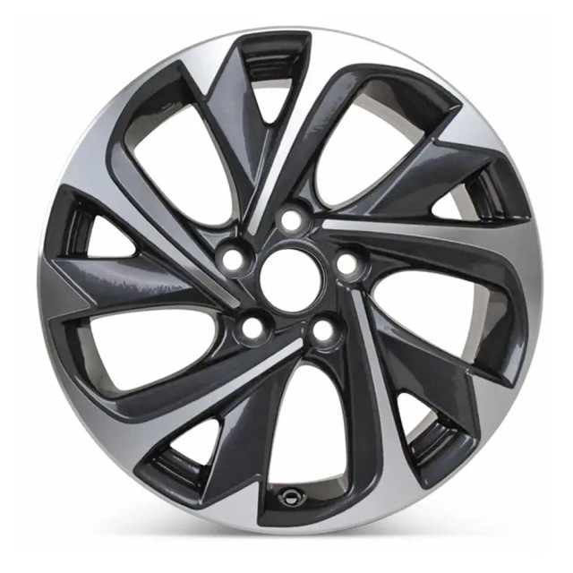 Front view of a 17x7 replica wheel replacement for Toyota Corolla rim 4261112D10