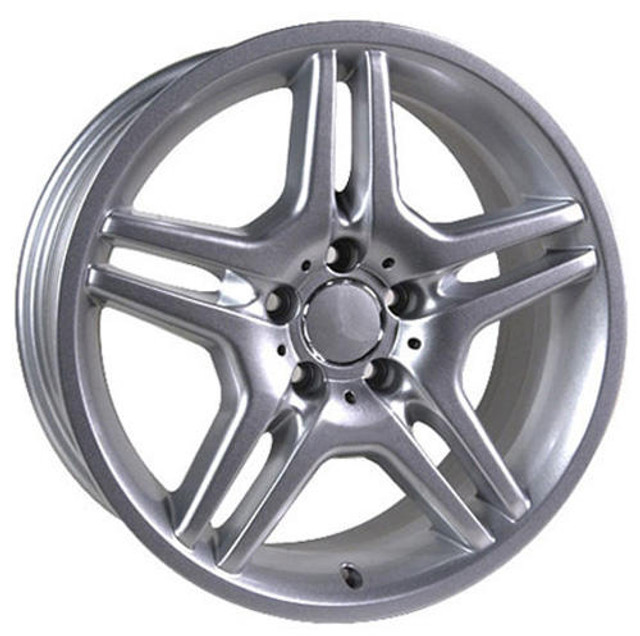 17" MB02 Mercedes C-Class replica wheel front view Hypersilver rims 4749960