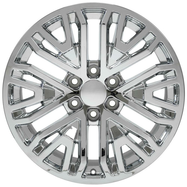 20" GMC Sierra 1500 replica wheel front view Chrome rims 9509886