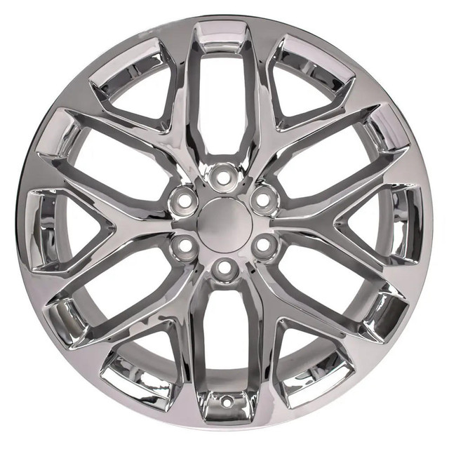 Front view of a 22x9 replica wheel replacement CV98C for Chevy Trucks rims 9511419