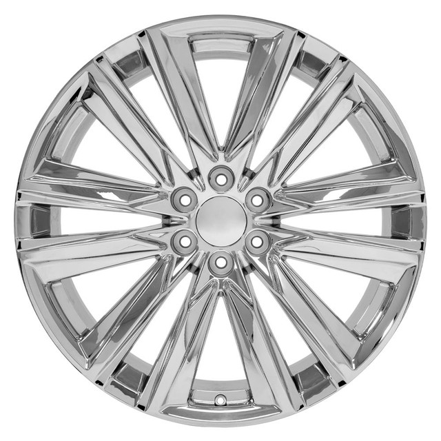 Front view of a 24x10 replica wheel replacement CA91 for Chrome GMC Truck rims 9511137