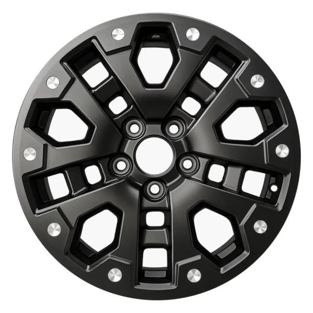18-inch Black Honda Ridgeline oem rim 63635 front view on white background. 18-inch Black Honda Ridgeline oem rim 63635 front view on white background.