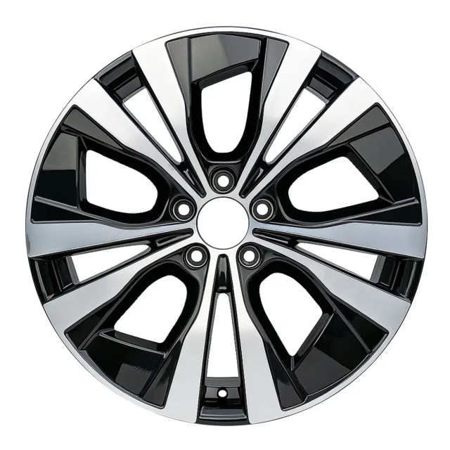 18-inch Black Volvo XC60 oem rim 70522 front view on white background.