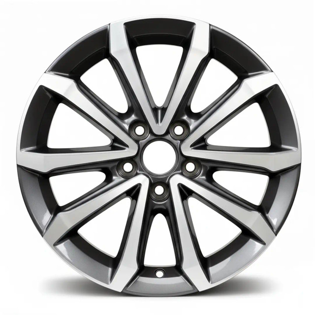 17-inch Charcoal Acura Integra oem rim 71886 front view on white background.