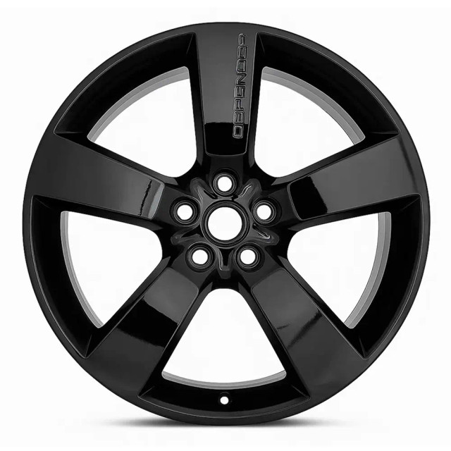 22-inch Black Land Rover Defender oem rim 72353 front view on white background. 22-inch Black Land Rover Defender oem rim 72353 front view on white background.