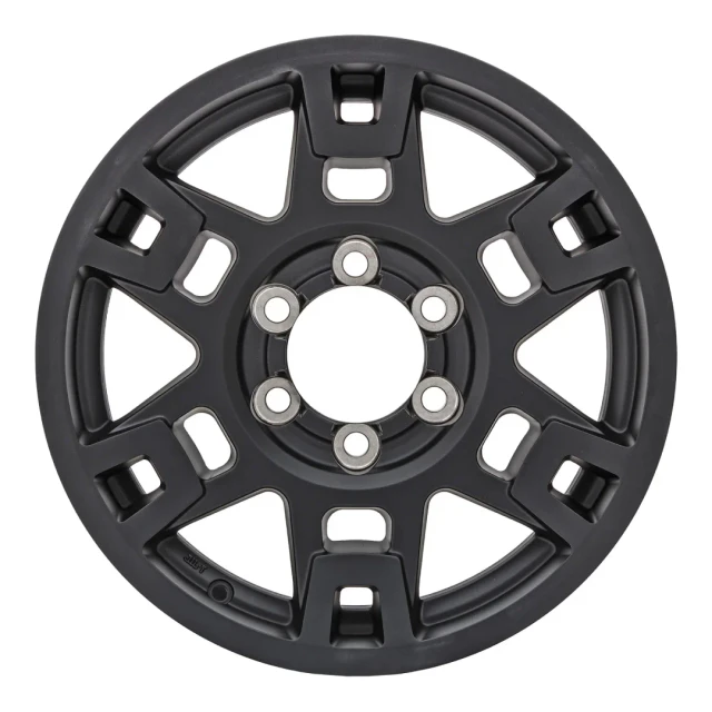 Front view of a 17x7-inch Matte Black Toyota 4Runner replica wheel replacement rim 75167 part PTR2035110GR