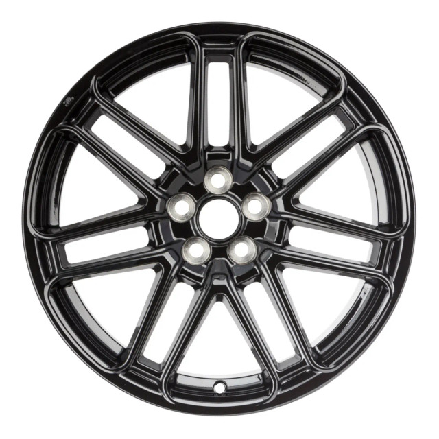 Front view of a 18x8-inch Black Toyota Corolla replica wheel replacement rim 95092 part
