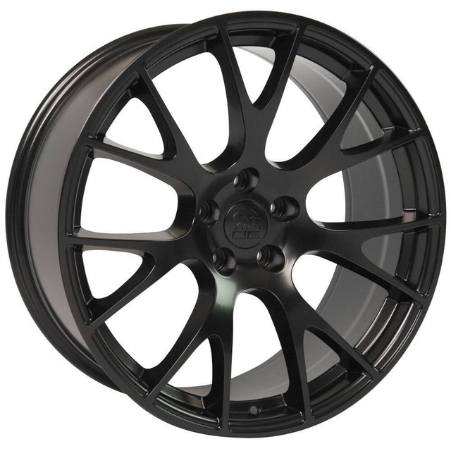 22" Satin Black Hellcat wheel replacement for Dodge Ram . Replica Rim 9506585