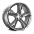 19-inch Audi S5 A5 rim 58827 OEM wheel in dark (smoked) hypersilver part 8T0601025CK, angle view on white background