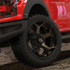 4Play 4P50 Brushed Black truck wheel detail