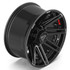 8-Lug 4Play 4P08 Machined Black wheels