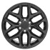 Front view of a 20x9" Chevy Silverado replica wheel angle view Gloss Black rims 9510084