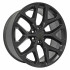24" Chevy Silverado replica wheel front view Satin Black rims 9510965