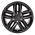 18" Chevy Silverado replica wheel front view Black rims 9510943