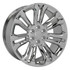 22" Chevy Silverado replica wheel Snowflake angle view Chrome rims 9510978