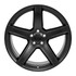 20" Dodge Challenger replica wheel front view Black rims 9511007