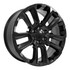 22" Chevy Suburban replica wheel angle view Black rims 9510996