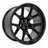 20" Dodge Charger replica wheel WIDEBODY angle view Black rims 9511070