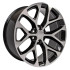Angle view of a 24" Machined Black Truck rims for Chevy Trucks Snowflake replica wheel replacement 9510969